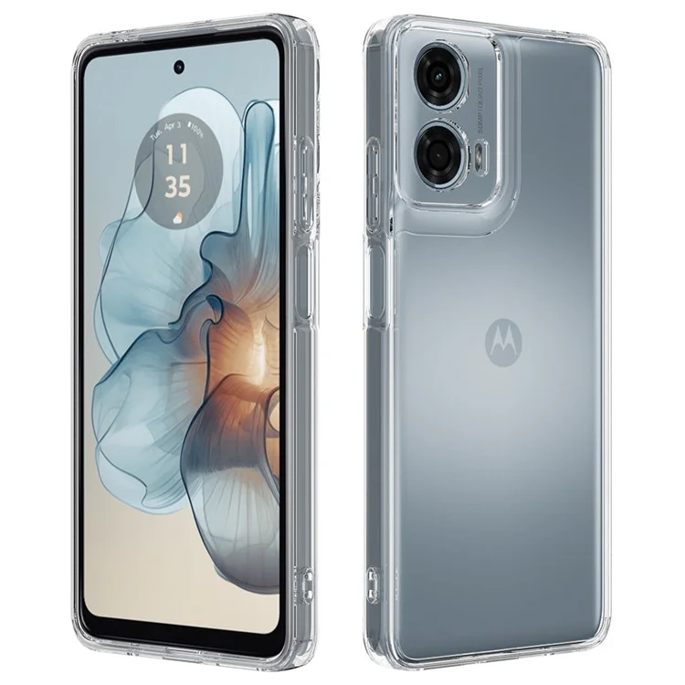 For Motorola Moto G24 Power Clear Case Anti-Scratch TPU+Acrylic Back Phone Cover