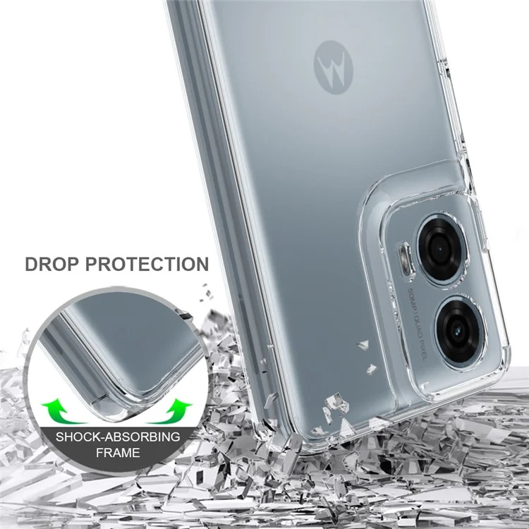 Para Motorola Moto G04 4G / G04s 4G / G24 4G Caso TPU+Acrylic Transparent Phone Cover
