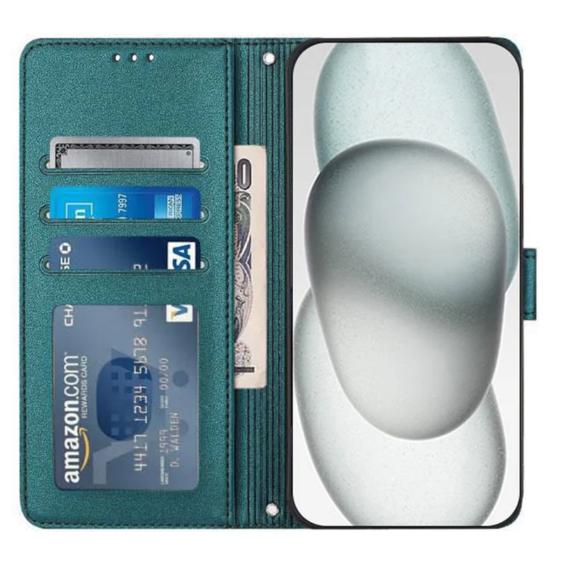 For Huawei Pura 70 Pro / Pura 70 Pro+ Case with Strap RFID Blocking Leather Wallet Phone Cover Cat Mouse Pattern - Dark Green