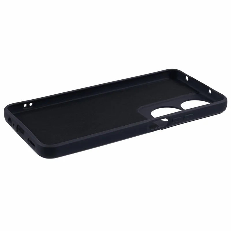 For Honor X7b 4G / 90 Smart / Play 50 Plus 5G Case Soft Fiber Lining TPU Shock Absorption Phone Cover - Black