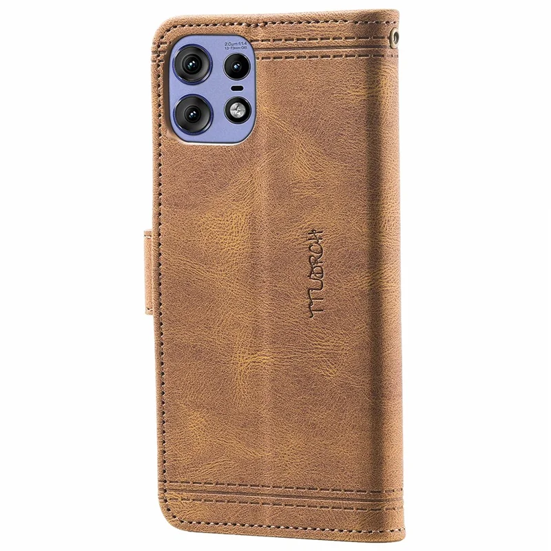 TTUDRCH Style 004 for Motorola Edge 50 Pro 5G Case RFID Blocking Leather Phone Cover - Brown