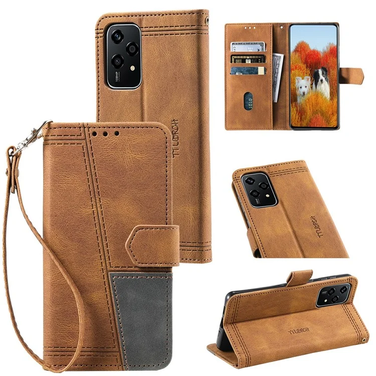 TTUDRCH Stile 004 per Honor 200 Lite Case Custodia in pelle con chiusura magnetica RFID Blocking - Marrone