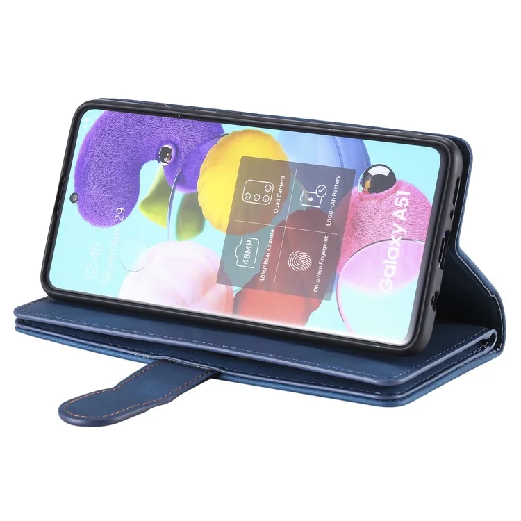 Para Honor 200 Lite Case Zipper Pocket Leather Wallet Phone Cover com 9 Card Slots - Azul