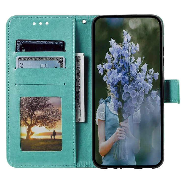 For Honor 200 Lite Case Flip Shockproof Leather Totem Wallet Phone Cover - Green