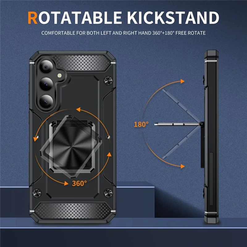 Bulk Purchasing For Samsung Galaxy A34 5G Shockproof Case Military Grade TPU+PC Armour Phone Cover - Black