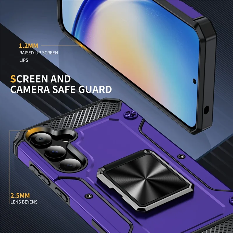 Bulk Purchasing For Samsung Galaxy A54 5G Case Military Grade Armour TPU+PC Slim Phone Cover - Purple