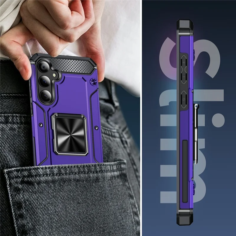 Bulk Purchasing For Samsung Galaxy A54 5G Case Military Grade Armour TPU+PC Slim Phone Cover - Purple
