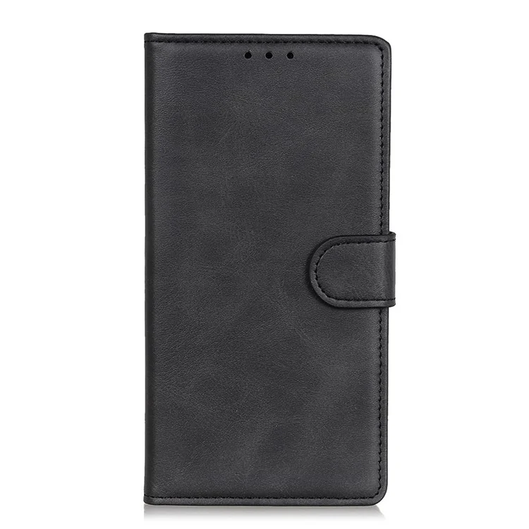 For iPhone 16 Plus Case Card Slots Wallet Cowhide Texture Leather Flip Phone Cover - Black