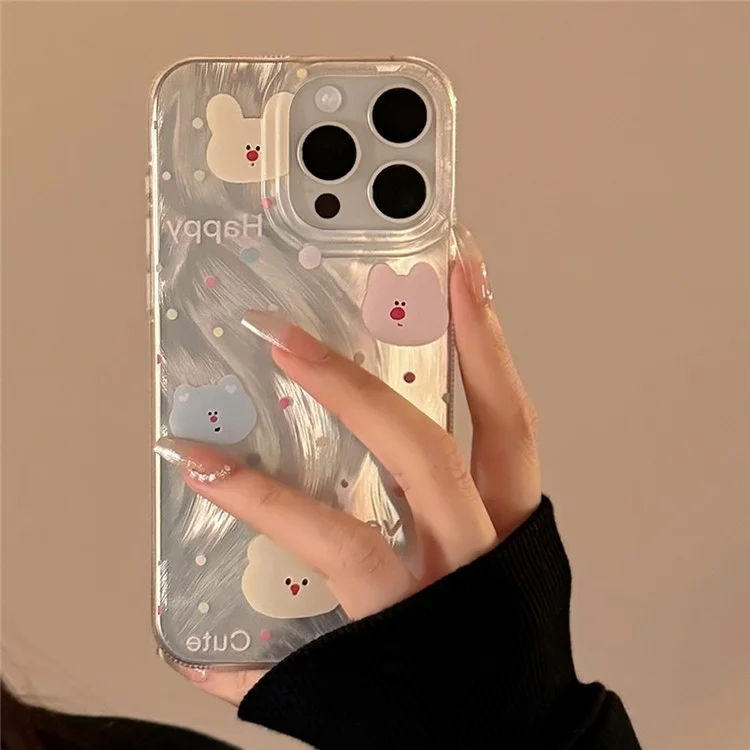 Coque pour iPhone 14 Pro Motif Ours Impression Douce TPU Housse de Téléphone