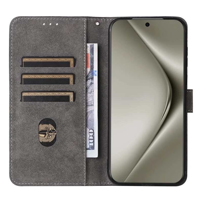 Para Huawei Pura 70 Pro / Pura 70 Pro+ Capa Bloqueio RFID à Prova de Choques Couro PU Capa de Telefone - Preto