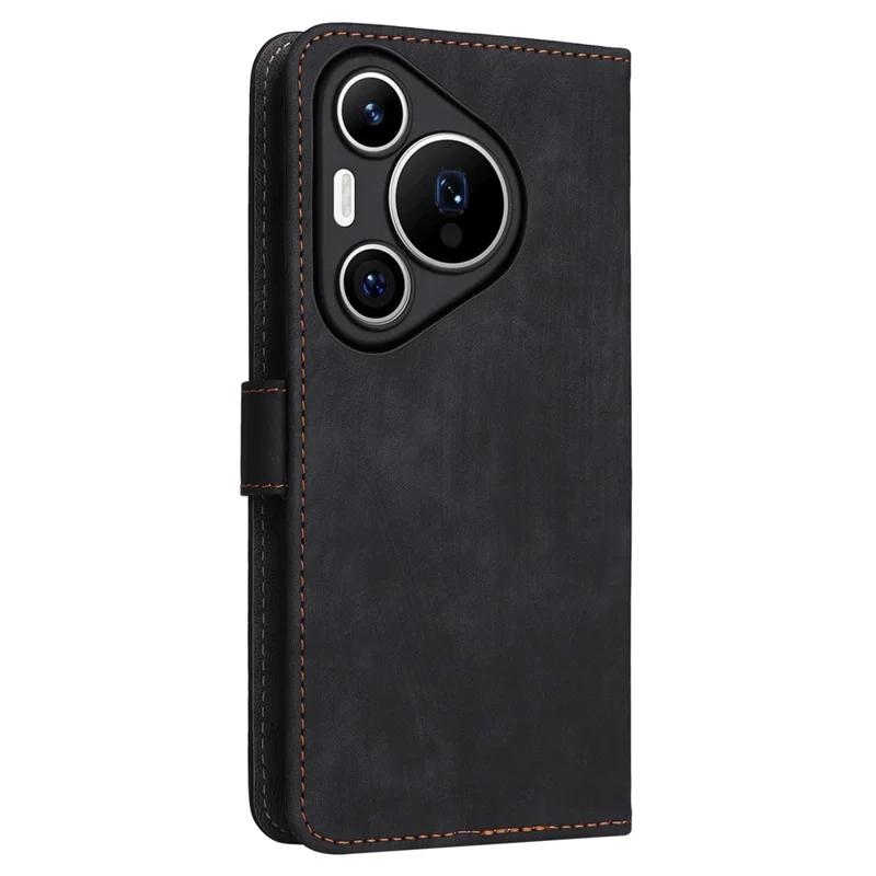 Para Huawei Pura 70 Pro / Pura 70 Pro+ Capa Bloqueio RFID à Prova de Choques Couro PU Capa de Telefone - Preto