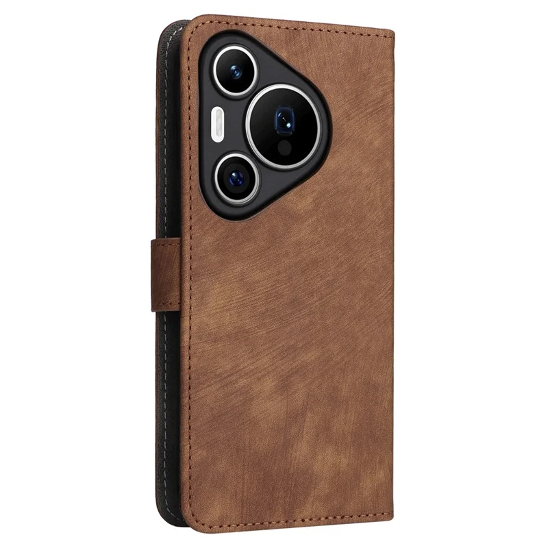 For Huawei Pura 70 Pro / Pura 70 Pro+ Case RFID Blocking Shockproof PU Leather Phone Cover - Brown