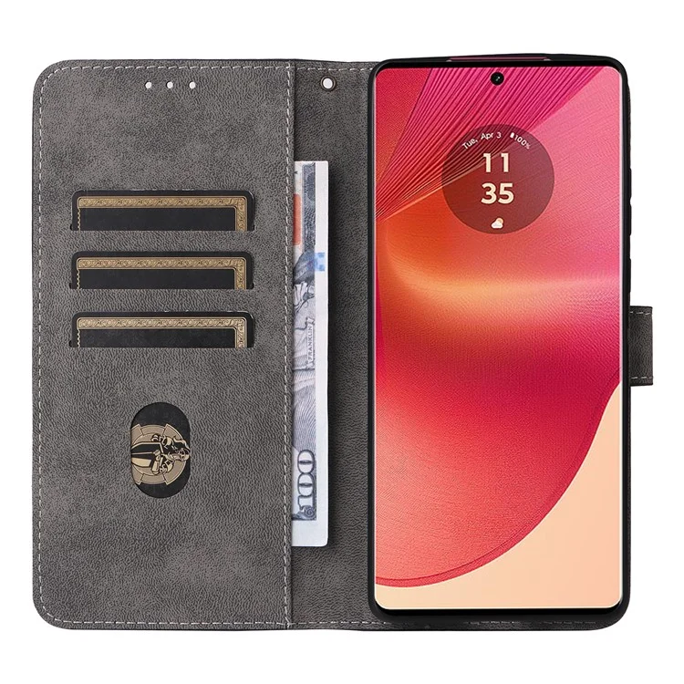 Pour Motorola Edge 50 Fusion 5G, étui antichoc RFID Blocking, étui en cuir PU - Violet