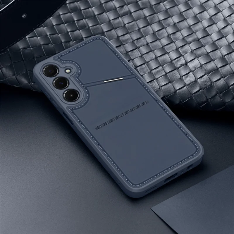 DUX DUCIS Rafi II Serie für Samsung Galaxy A15 4G / A15 5G Hülle RFID-Blockierung PU+TPU Rückseite Handyhülle - Blau