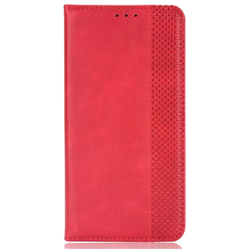 For Motorola Edge 50 Fusion 5G Case Stand Wallet Retro Leather Phone Cover - Red