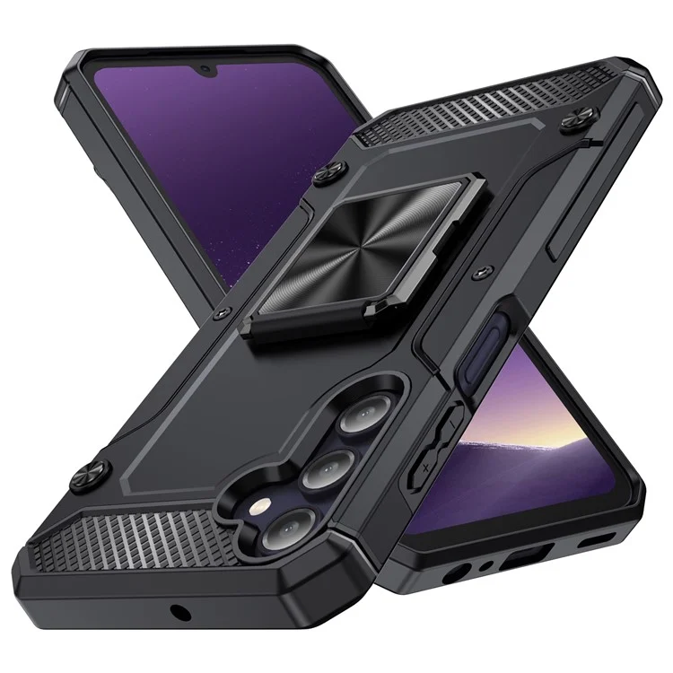 Bulk Buy Für Samsung Galaxy A15 4G / A15 5G Hülle Militärische Grad Anti-Drop TPU+PC Telefonschale - Schwarz