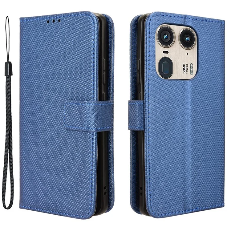 For Motorola Edge 50 Ultra 5G / Moto X50 Ultra 5G Case Wallet PU Leather Mobile Phone Cover - Blue