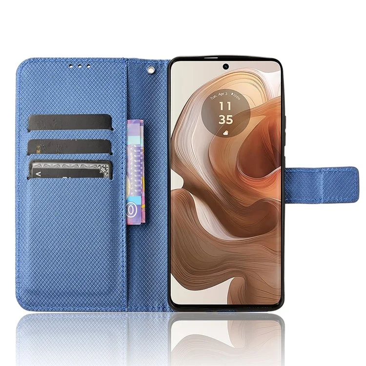 For Motorola Edge 50 Ultra 5G / Moto X50 Ultra 5G Case Wallet PU Leather Mobile Phone Cover - Blue