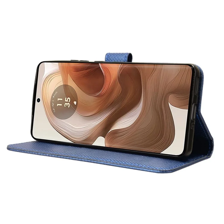 For Motorola Edge 50 Ultra 5G / Moto X50 Ultra 5G Case Wallet PU Leather Mobile Phone Cover - Blue