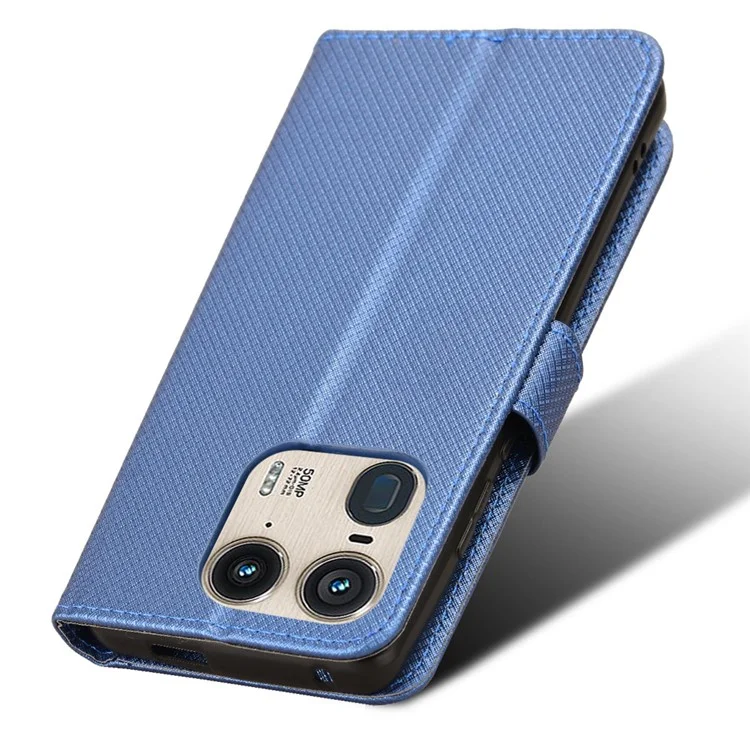 For Motorola Edge 50 Ultra 5G / Moto X50 Ultra 5G Case Wallet PU Leather Mobile Phone Cover - Blue