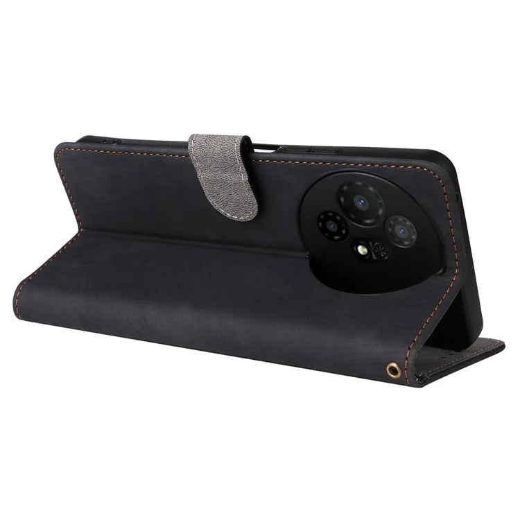 Para TCL 50 XL 5G Funda Bloqueo RFID Billetera de Cuero con Soporte Cubierta de Teléfono - Negro