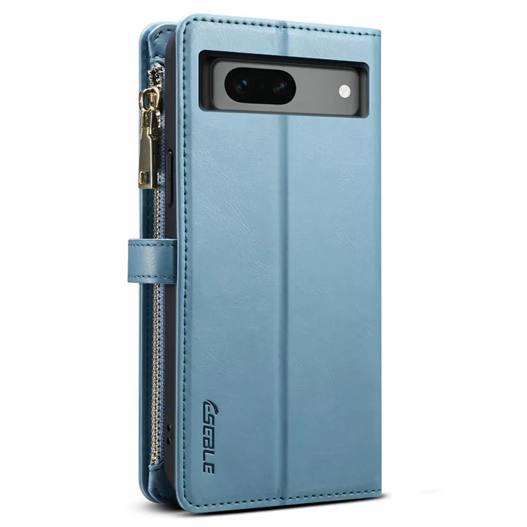 ESEBLE Galaxy Series For Google Pixel 8a Case Leather Pattern  RFID Blocking Phone Cover - Blue