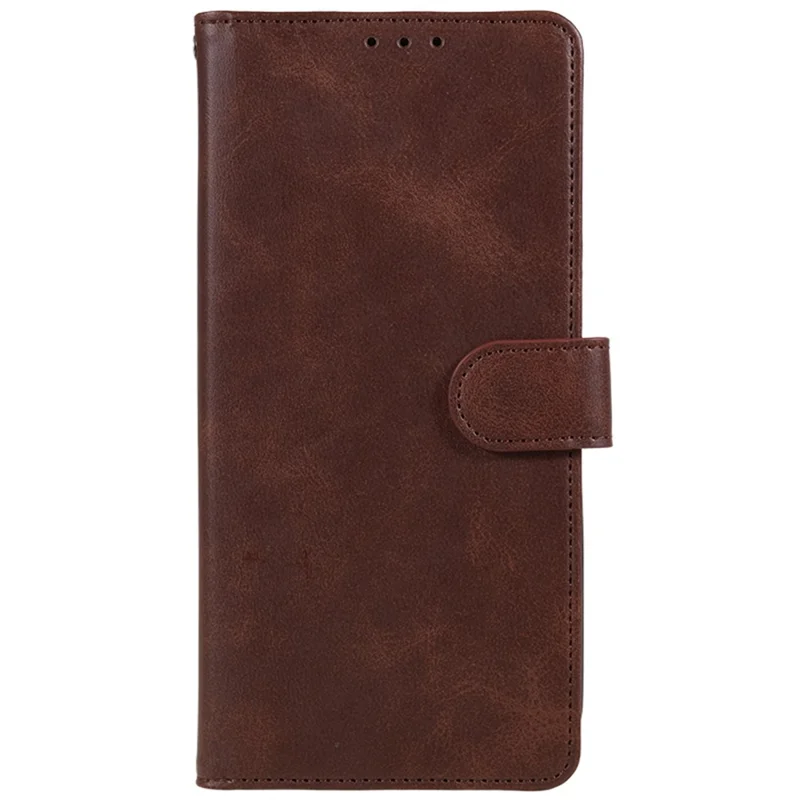 For Xiaomi Redmi Turbo 3 5G / Poco F6 5G Case Calf Texture Magnetic Clasp Leather Wallet Phone Cover - Brown