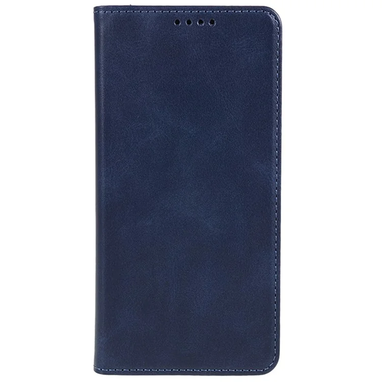 Para Xiaomi Redmi Turbo 3 5G / Poco F6 5G Capa de Couro Magnética Flip Textura de Bezerro Capa de Telefone - Azul