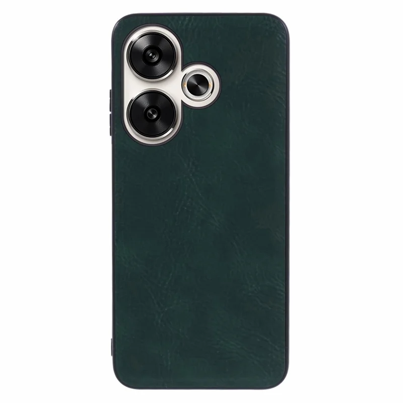 For Xiaomi Redmi Turbo 3 5G / Poco F6 5G Case PU Leather Coated PC+TPU Retro Phone Protective Cover - Green