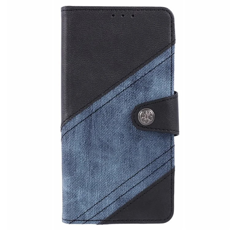 Per Xiaomi Redmi Turbo 3 5G / Poco F6 5G Custodia Wallet Texture in pelle Crazy Horse Splicing - Nero