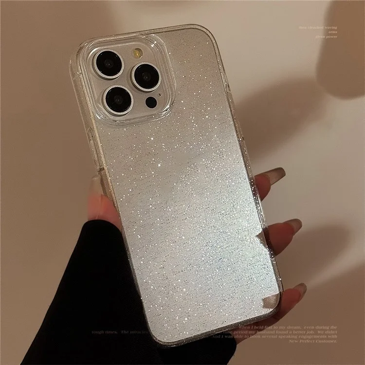 Para iPhone 14 Pro Case Subtle Glitter Transparent TPU Phone Cover