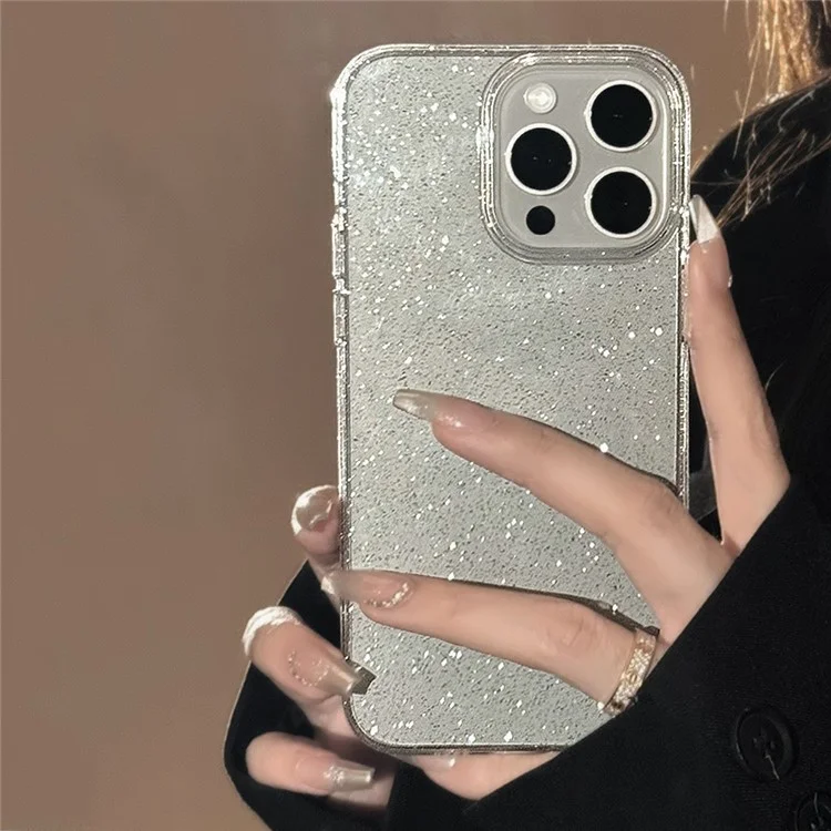 Para iPhone 14 Pro Case Subtle Glitter Transparent TPU Phone Cover