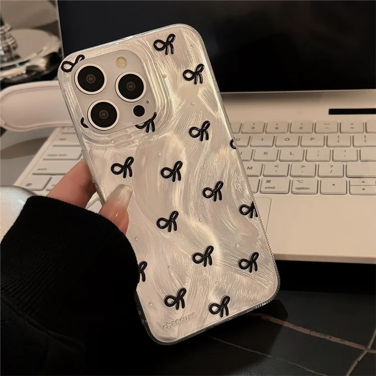 Für iPhone 14 Pro Case Bow Pattern Stoßfestes TPU-Telefongehäuse