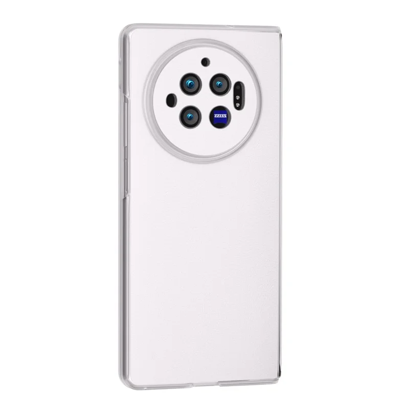 Pour vivo X Fold3 Coque Anti-dérapante Grip Protective Cuir+PC Housse de téléphone - Blanc