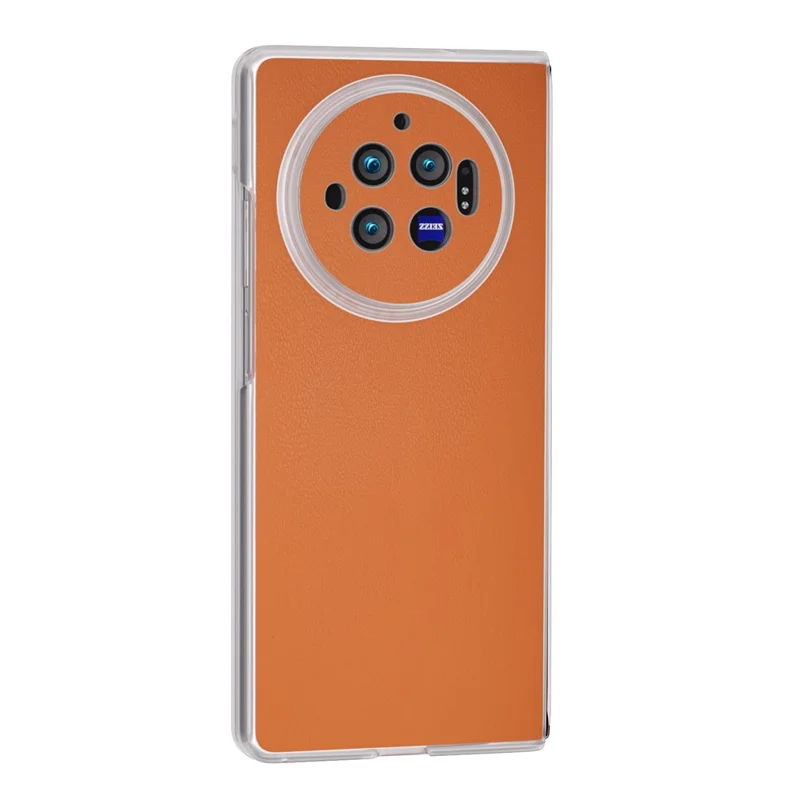 For vivo X Fold3 Case Anti-slip Grip Protective Leather+PC Phone Cover - Orange