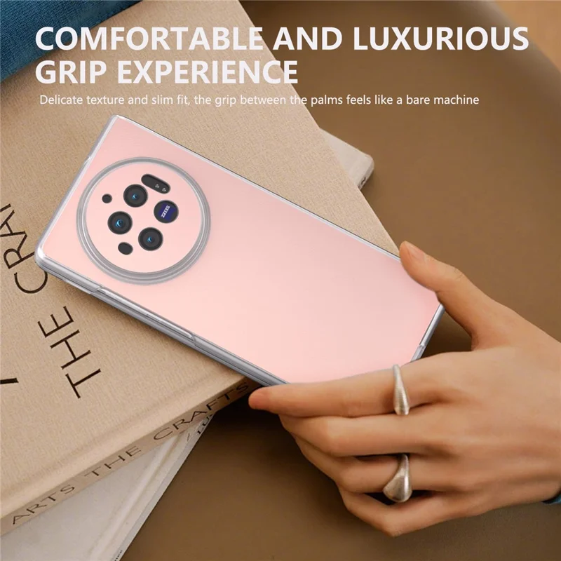 For vivo X Fold3 Case Anti-slip Grip Protective Leather+PC Phone Cover - Pink