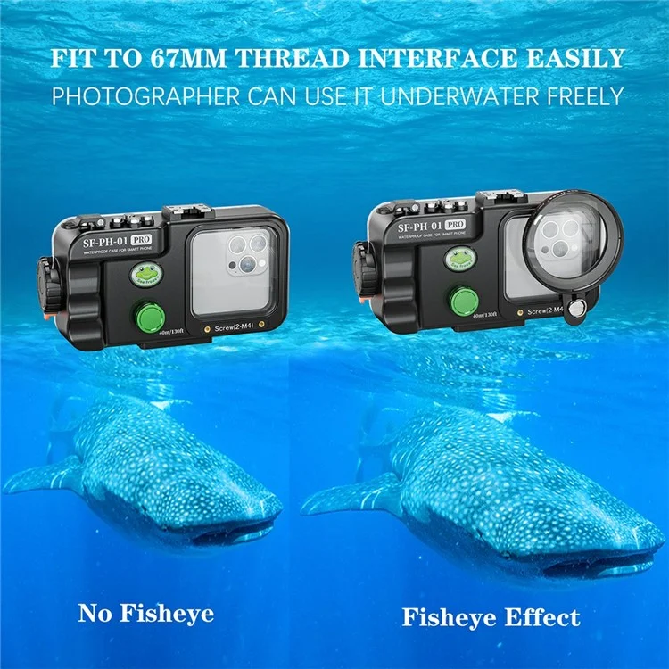 SEA FROGS SF-PH-01-PRO Universelles IPX8-wasserdichtes Gehäuse 40 m Unterwasserschutz für Telefon