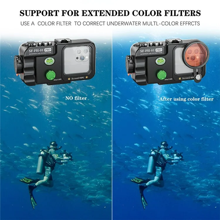 SEA FROGS SF-PH-01-PRO Universelles IPX8-wasserdichtes Gehäuse 40 m Unterwasserschutz für Telefon