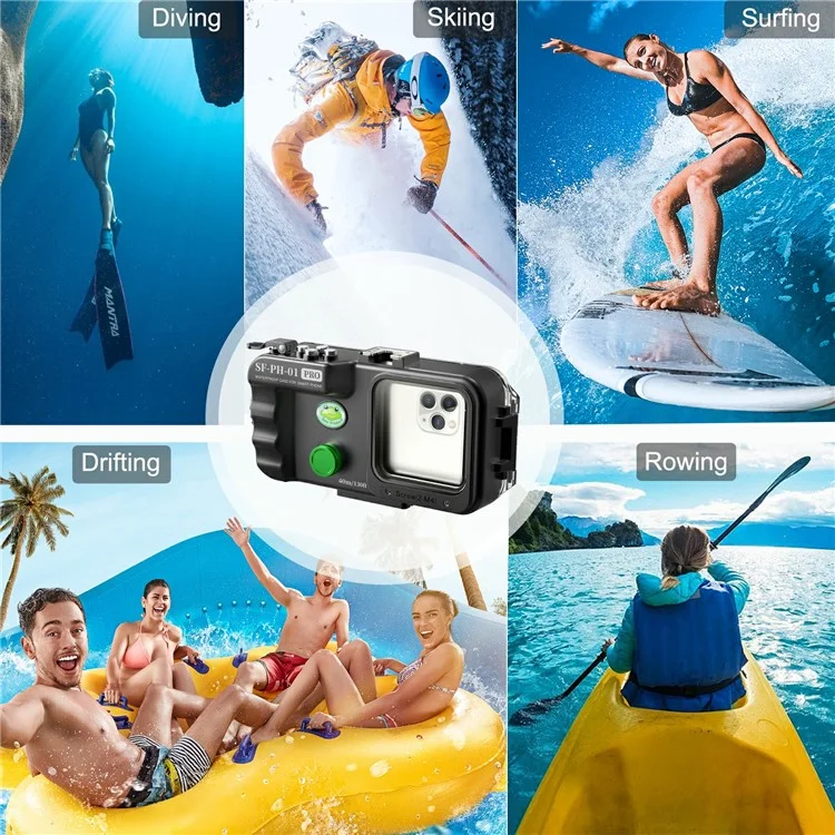 SEA FROGS SF-PH-01-PRO Universelles IPX8-wasserdichtes Gehäuse 40 m Unterwasserschutz für Telefon