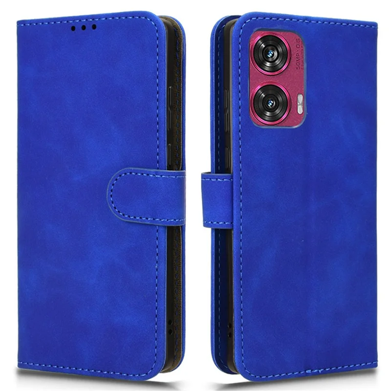 For Motorola Edge 50 Fusion 5G Leather Case Protective Card Slots Wallet Phone Cover - Blue