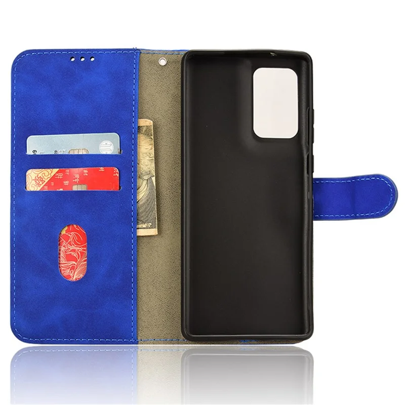 For Motorola Edge 50 Fusion 5G Leather Case Protective Card Slots Wallet Phone Cover - Blue