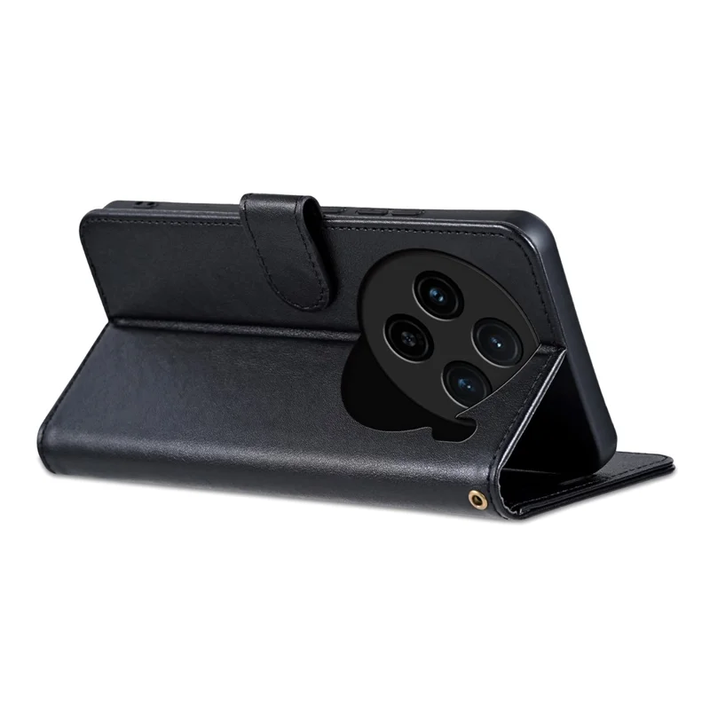 AZNS per vivo X100s 5G Case Wallet Stand Feature PU Leather Phone Cover - Nero