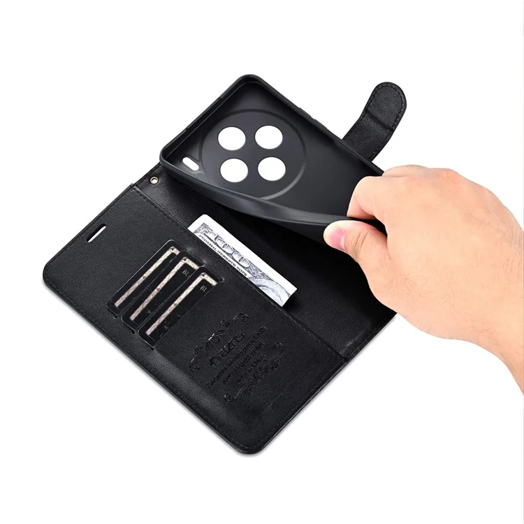 AZNS per vivo X100s 5G Case Wallet Stand Feature PU Leather Phone Cover - Nero