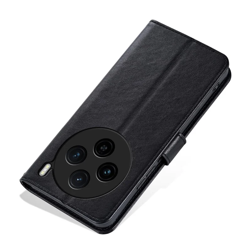 AZNS per vivo X100s 5G Case Wallet Stand Feature PU Leather Phone Cover - Nero