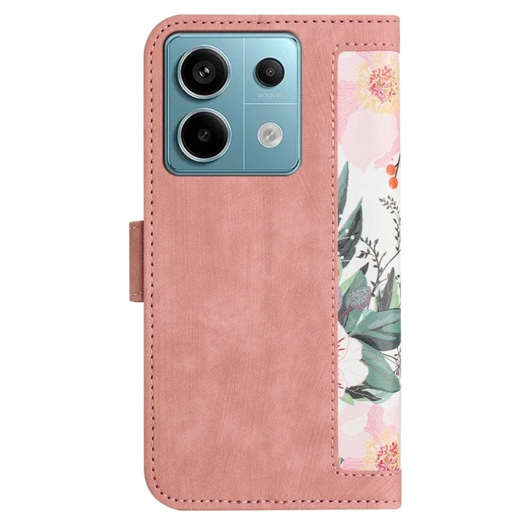 Para Xiaomi Redmi Note 13 Pro 5G / Poco X6 5G Funda Anticorrosión de Piel de PU con Tarjetero - Rosa