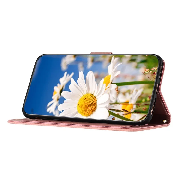 Para Xiaomi Redmi Note 13 Pro 5G / Poco X6 5G Funda Anticorrosión de Piel de PU con Tarjetero - Rosa