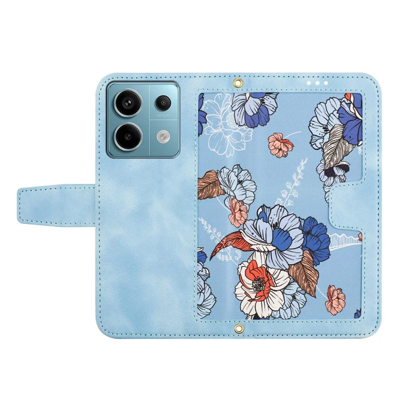 For Xiaomi Redmi Note 13 Pro 5G / Poco X6 5G Case Anti-Scratch PU Leather Phone Shell with Card Holder - Baby Blue