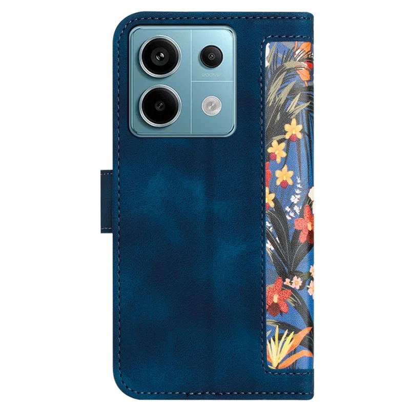 For Xiaomi Redmi Note 13 Pro 5G / Poco X6 5G Case Anti-Scratch PU Leather Phone Shell with Card Holder - Dark Blue