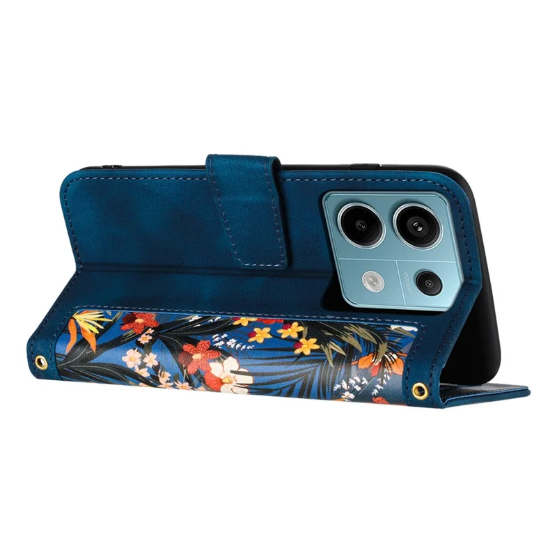 For Xiaomi Redmi Note 13 Pro 5G / Poco X6 5G Case Anti-Scratch PU Leather Phone Shell with Card Holder - Dark Blue