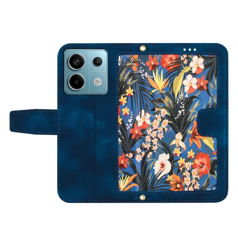 For Xiaomi Redmi Note 13 Pro 5G / Poco X6 5G Case Anti-Scratch PU Leather Phone Shell with Card Holder - Dark Blue